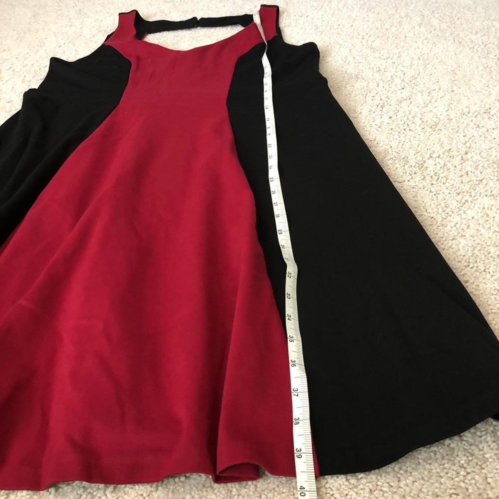 Torrid Sleeveless Red Black Skater Dress Sz 12 - Picture 4 of 7